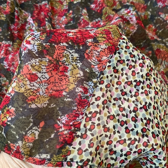 Urban Outfitters flowy Staring at Stars colorful bell sleeve tunic top - Picture 9 of 12